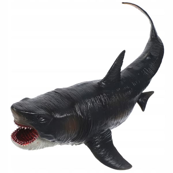 LIFE-LIKE SHARK MODEL – GARDEN DECORATION – GREY STATUETTE
