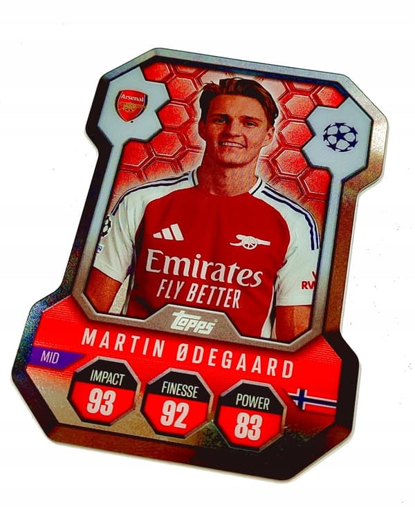 MATCH ATTAX 2024/25 CARD. SH2 MARTIN ODEGAARD / CHROME PRO ELITE SHIELD