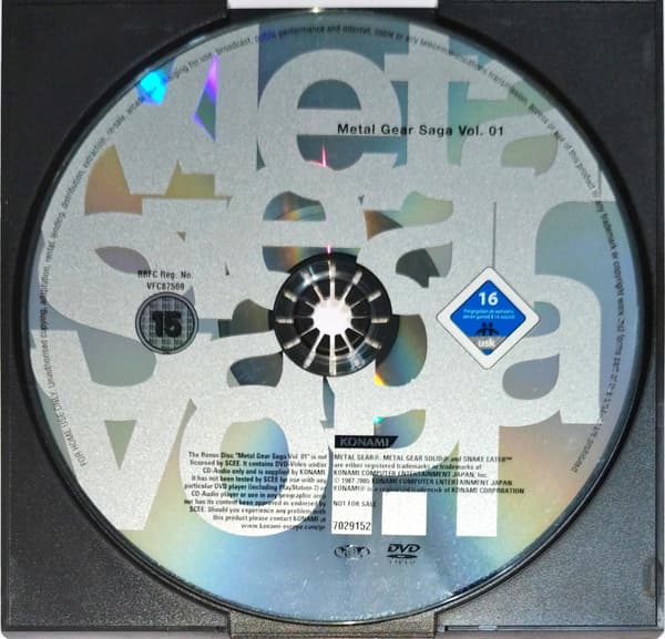 METAL GEAR SOLID 3: SNAKE EATER – DISC ONLY, DVD EXTRAS, PLAYSTATION PS2 SAGA