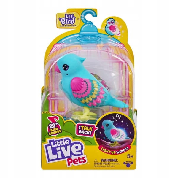 Little Live Pets Blue Talking Bird that Glows