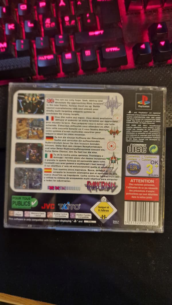 RAY CRISIS PSX game for Sony PlayStation (PSX) – Complete!! UNIQUE!!!! English version