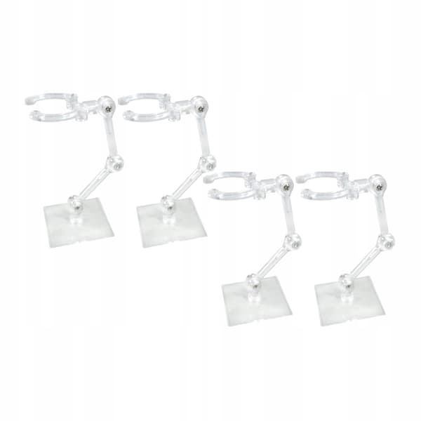 Action Base – Adjustable angle – Display stand for Anime models – 4-pack – Clear – 4x4cm
