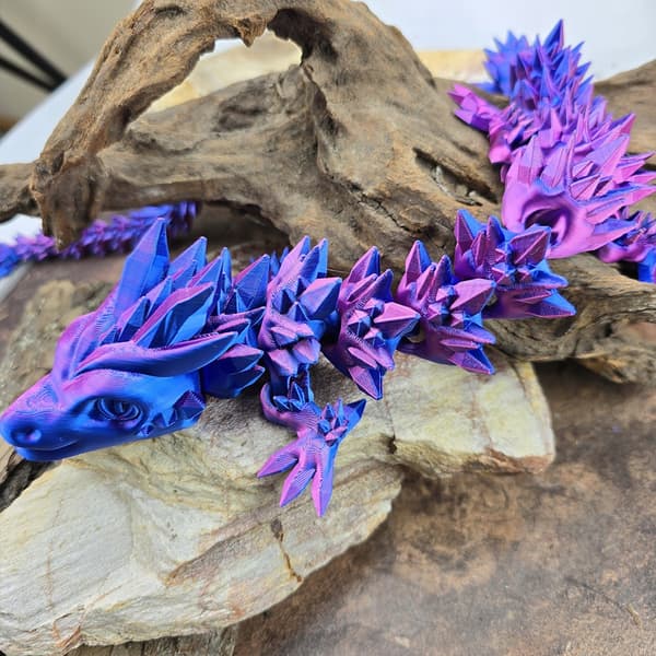 Crystal Dragon 3D-Printed Figurine, 60 cm – Children’s Toy