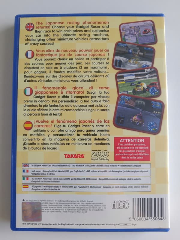 GADGET RACERS PS2 PAL ENG