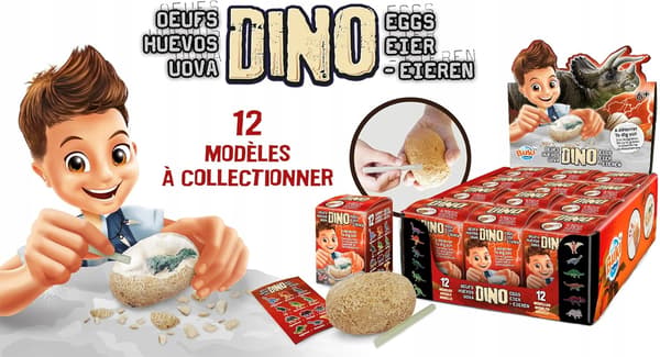 Buki Dinosaur Egg Figurines – Set of 6 collectables