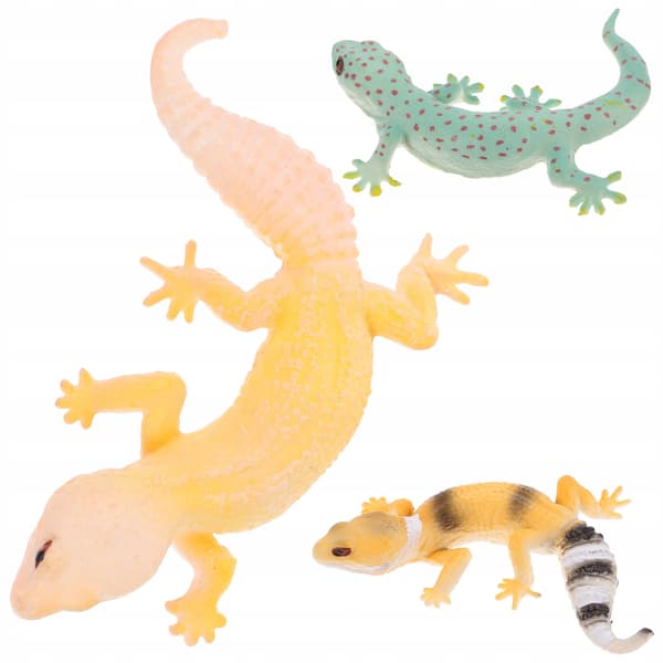 3 REALISTIC LIZARD FIGURINES – EDUCATIONAL TOY SET