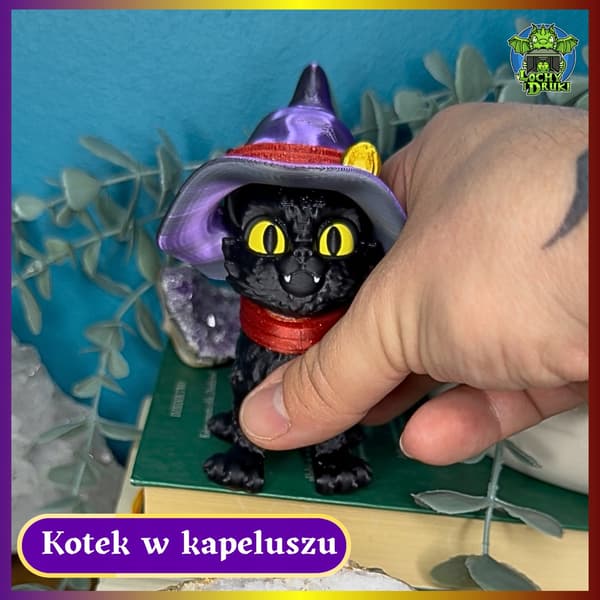 Black Cat Witch 3D Figurine with Removable Hat – Dungeons & Dragons