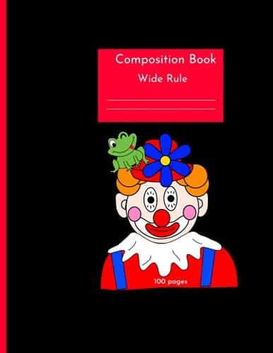 NOTEBOOK - WIDE-LINED - CLOWN THEME
