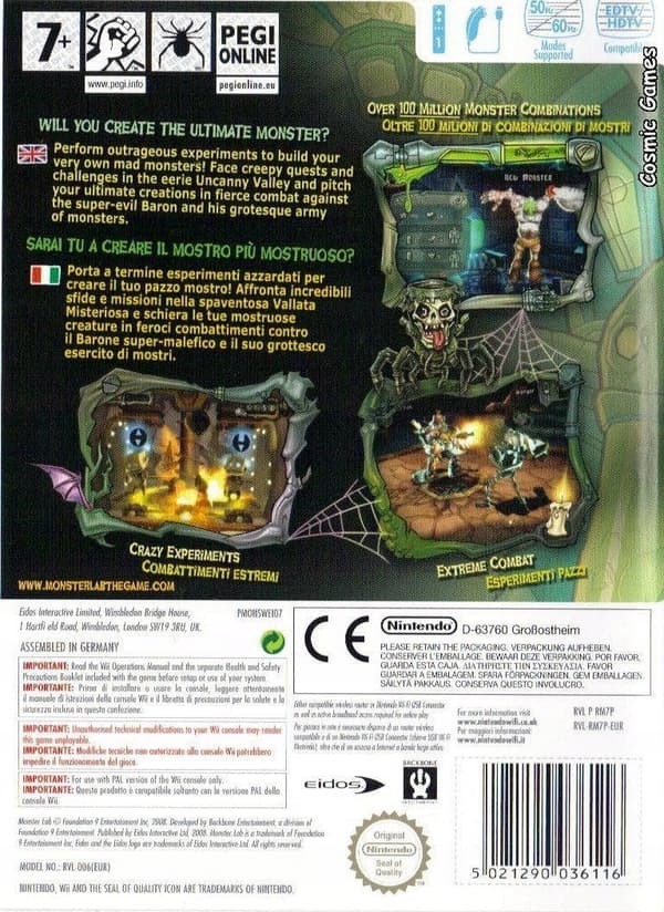 MONSTER LAB (WII GAME)