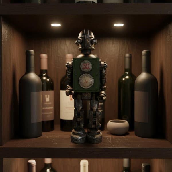 Retro robot figurine Handcrafted industrial robot decoration