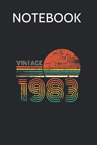 Notebook: Vintage, made in 1983 – 37th birthday present – 37th birthday compilation
