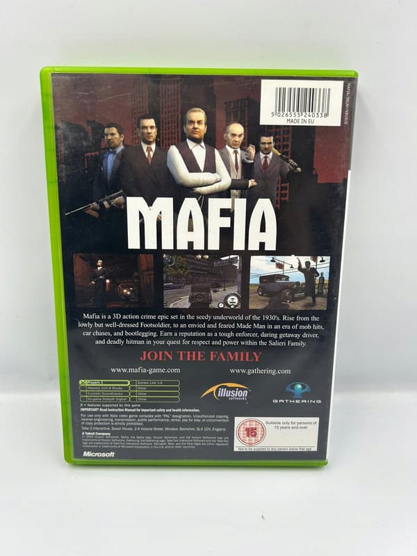 Mafia 3XA Xbox Classic Xbox SET INCLUDING MAP