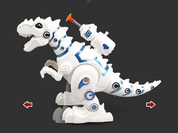 LARGE INTERACTIVE DINOSAUR ROBOT – TREX: WALKS, ROARS, GLOWS AND BREATHES FIRE – FOR CHILDREN