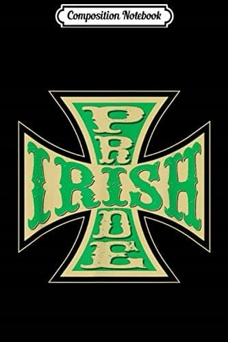 Composition Notebook: Irish Pride Biker-style Irish Pride Cross Journal/Notebook