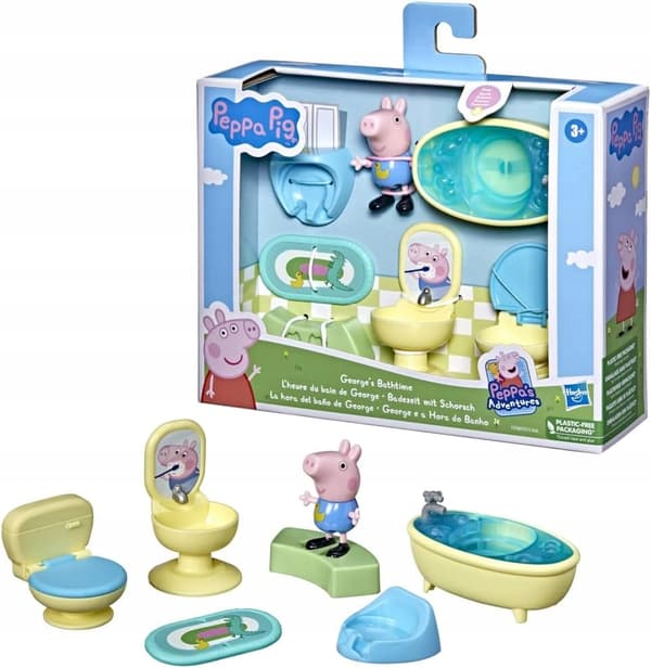 PEPPA PIG JERZYK’S BATH TIME BATHROOM SET WITH 7 ACCESSORIES