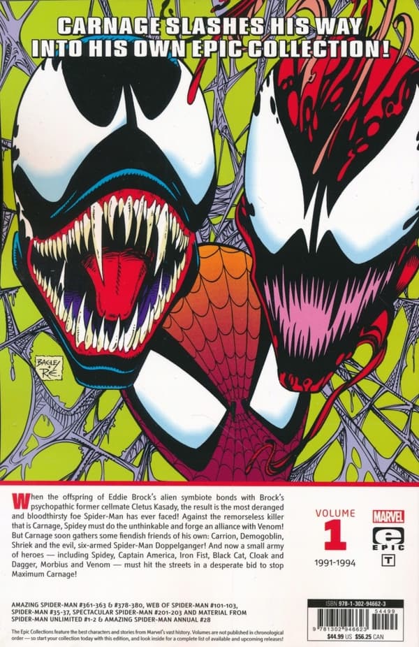 Carnage Epic Collection: Born In Blood by Michelinie
