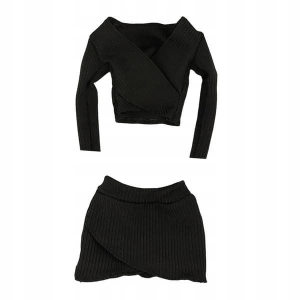 1:6 Scale Basic Crop Top Costume, Women's Figure, Black