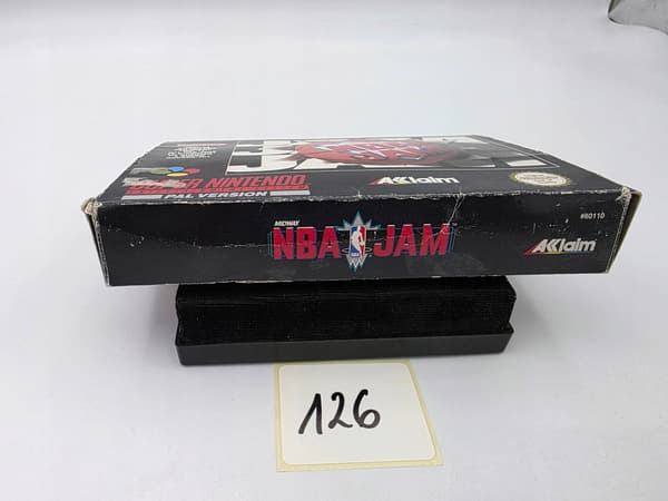 NINTENDO SNES NBA JAM PAL VERSION ORIGINAL CARDBOARD BOX