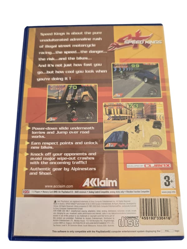 SPEED KINGS game for Sony PlayStation 2 (PS2)