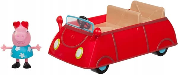 Peppa’s little red convertible with a Peppa figurine