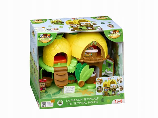 CHLOROPHYLL TROPICAL COLOURFUL HOUSE WITH FIGURINE – INTERACTIVE TOY