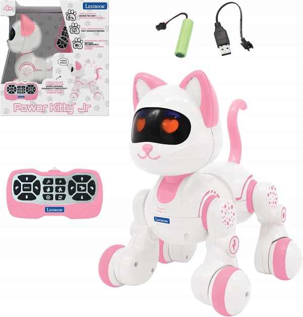 Lexibook Power Kitty Jr programmable STEM robot – pink and white