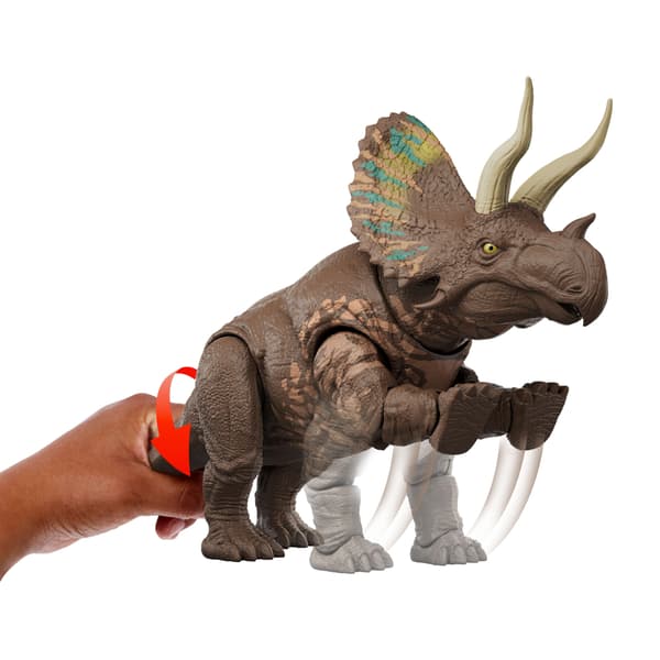 Mattel Jurassic World Gigantic Thrashers Eotriceratops figurine