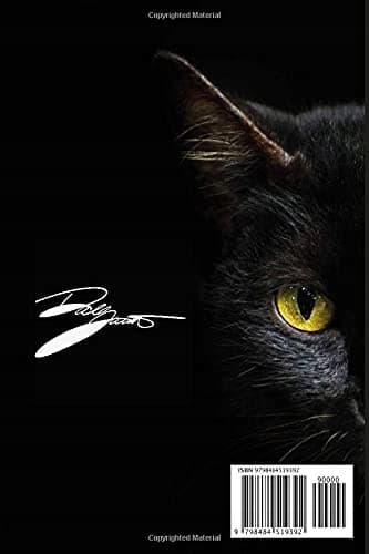 Black Notebook: Halloween Edition Minimal Cat Journal 6" x 9" – 120 sheets
