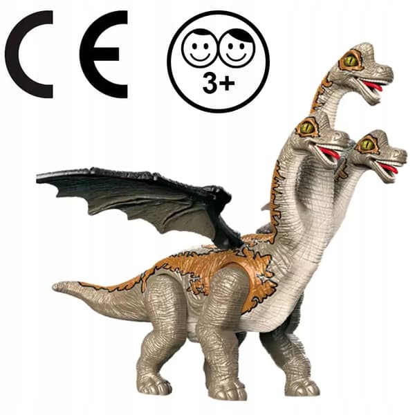 LARGE INTERACTIVE DINOSAUR: WALKS, ROARS, GLOWS, MOVES ITS HEAD AND TAIL + EGGS