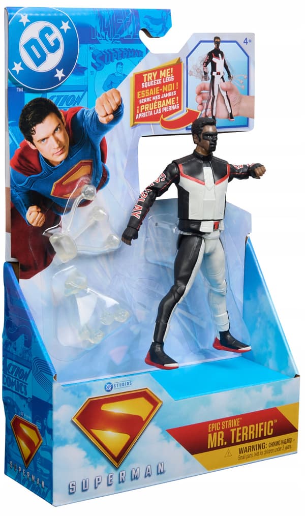 DC COMICS EPIC STRIKE SMALL ARTICULATED FIGURINE: MR TERRIFIC 15 CM + ACCESSORIES