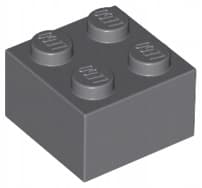 LEGO 2x2 Brick, Dark Grey, DBG 4211060 3003 – 100 pieces