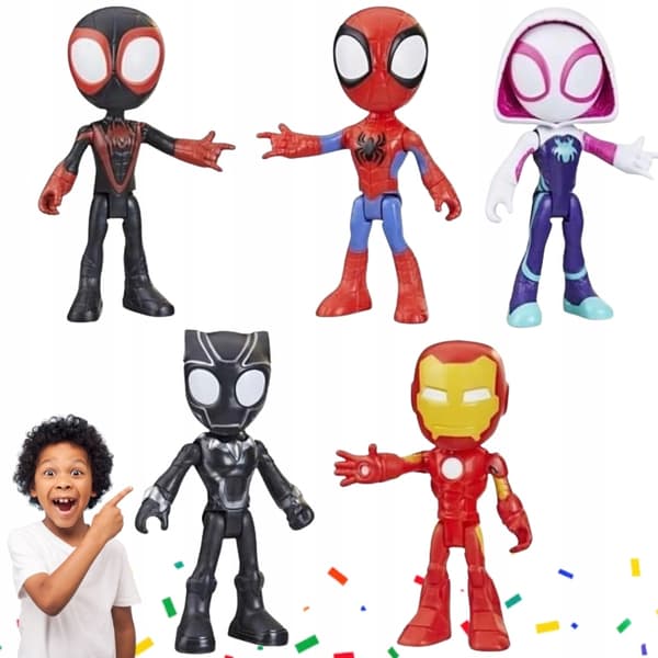 5 MARVEL SPIDEY FIGURES – FIGURE SET – TOYS AS BIRTHDAY PRESENTS
