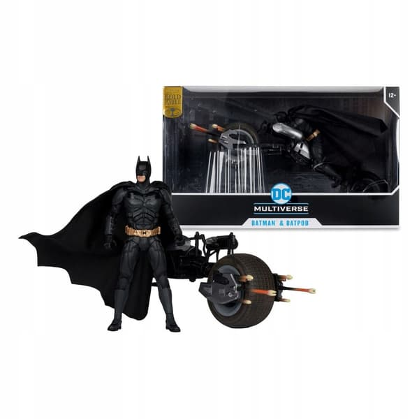 BATMAN & BATPOD 18 cm The Dark Knight DC Multiverse McFarlane