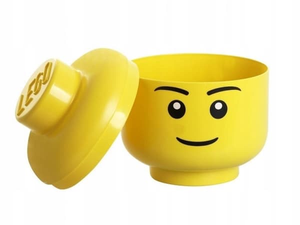 LEGO Large Head L Boy Container, 8.5 L + LEGO A4 Stickers