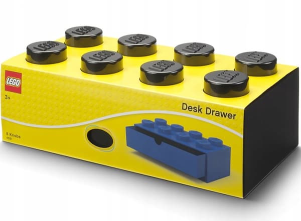 LEGO 8-Drawer Black Desk Brick Storage Box