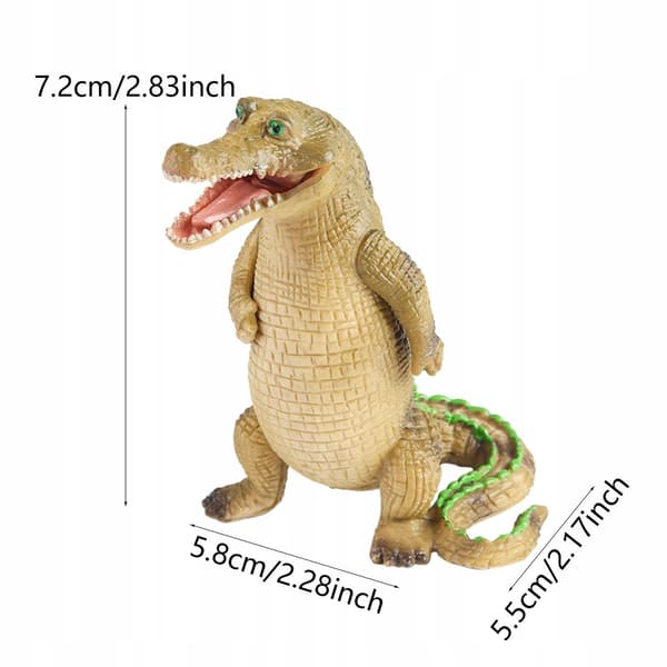 Crocodile figure simulation Realistic animal model Standing alligator toy
