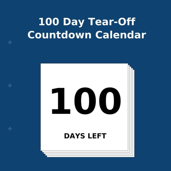 Wynns, Dayle E 100-Day Tear-Off Countdown Calendar