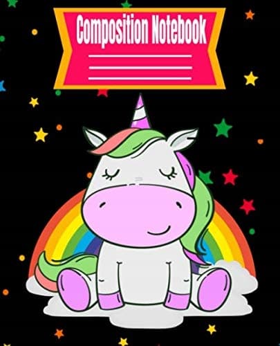 Composition Notebook: Unicorn Pink College-Ruled Lined Pages Book (7.5 x