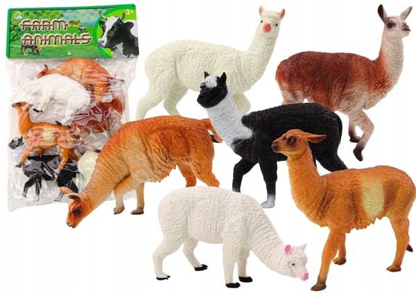 Alpaca and Llama Farm Set – 6-Piece Figurine Set (Assorted)
