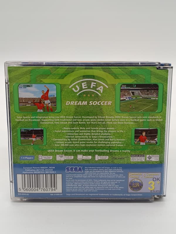 UEFA Dream Soccer for Sega Dreamcast (boxed)