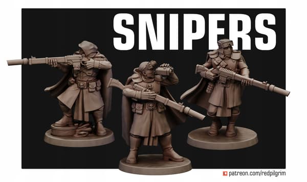 Desert Hawks Snipers x3 Red Pilgrim Miniatures 32