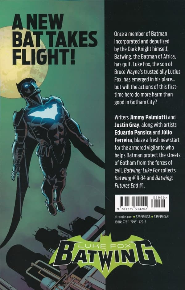 Batwing: Luke Fox, Jimmy Palmiotti and Pansica