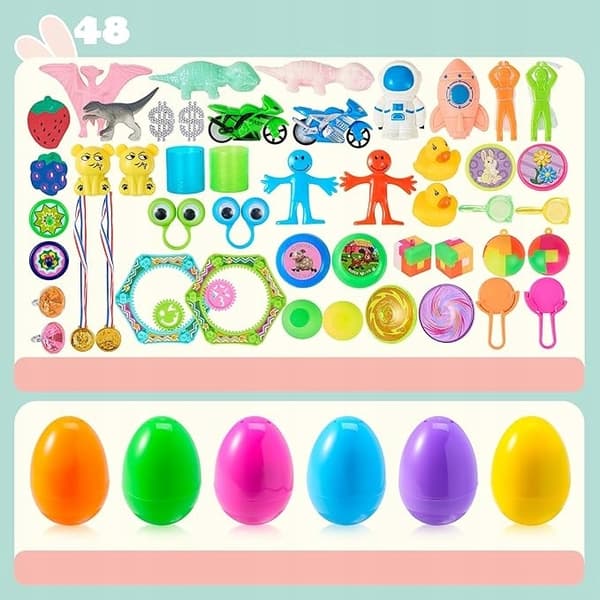 96X EGG TO OPEN WITH A SURPRISE TOY – EASTER GIFT FOR CHILDREN