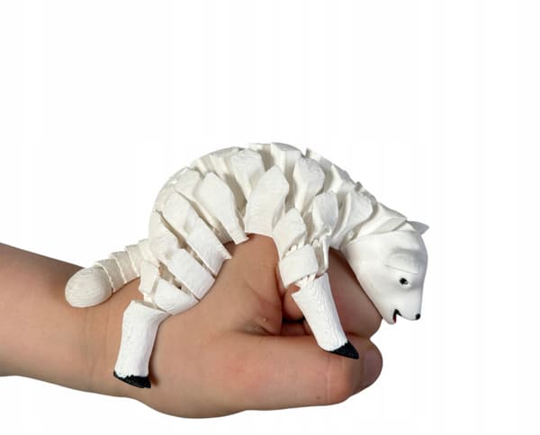 Cute 3D segmented lamb – a charming, flexible figurine, a toy