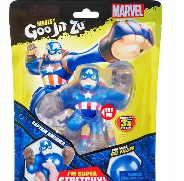 CAPTAIN AMERICA STRETCHABLE FIGURINE BY GOO JIT ZU 4+
