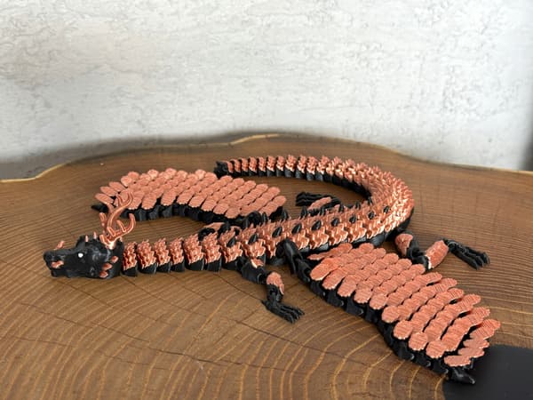 The Eclipse Dragon with 3D wings – a dark and intricately detailed figurine, a gift