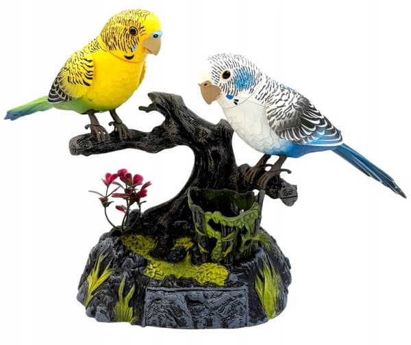 Interactive singing birds: budgerigars, battery-operated parrots, parrot 01