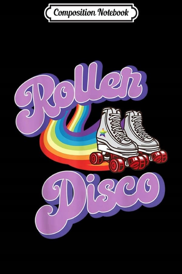 Composition Notebook: Cool Roller Disco Retro 70s and 80s Party Journal/N