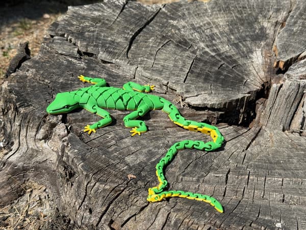 3D Long-tailed Lizard, 46 cm – flexible figurine, terrarium decoration