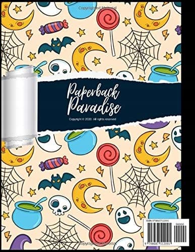 Halloween Composition Notebook: Halloween-patterned wide-ruled school composition notebook